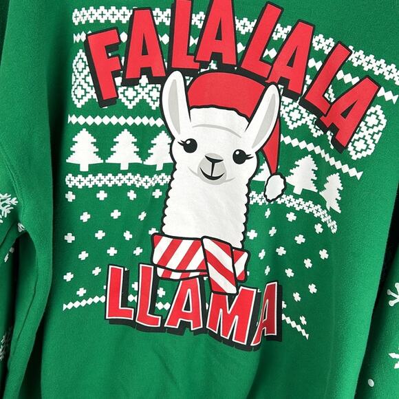 Wound Up Llama Christmas Holiday Sweatshirt Size XXL Junior Size - Picture 5 of 8